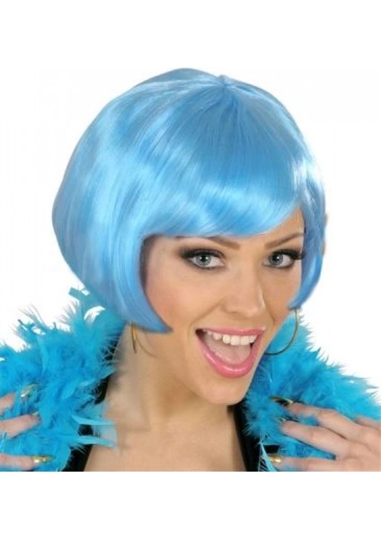 Turkuaz Renk Parti Peruğu Küt Saç (K95) fiyatları