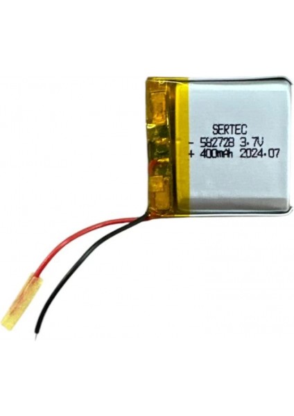 582728 3.7V 400 MAh Li-Polymer Pil Devreli/1.5A
