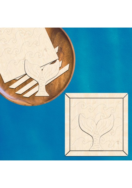 Deniz Kızı Ahşap Boyama Etkinlik Seti Eğitici Çocuk Aktivite + Fırça + Akrilik Boya Kreş Okul Öncesi fiyatları