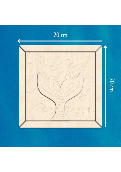 Deniz Kızı Ahşap Boyama Etkinlik Seti Eğitici Çocuk Aktivite + Fırça + Akrilik Boya Kreş Okul Öncesi fırsatları