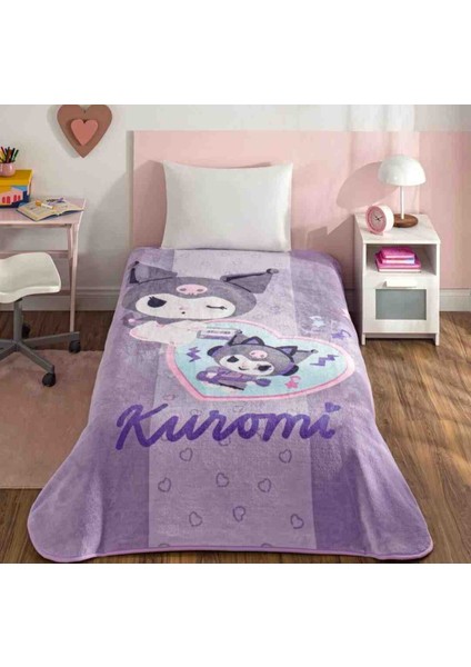 Tek Kişilik Lisanslı Battaniye Kuromi 160X220 cm