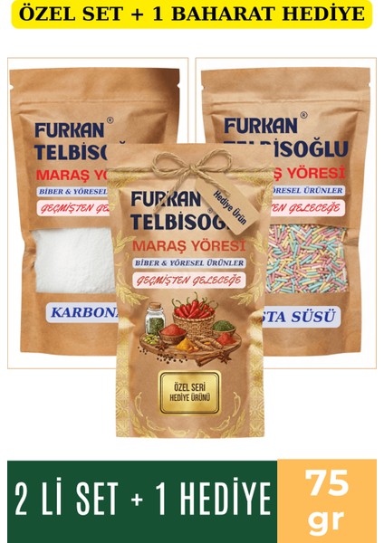 Karbonat 75GR + Pasta Süsü 75GR + 1 Baharat Hediye