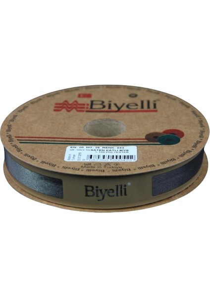 Biye Saten Katlı 043 Haki 2 cm 25 Metre %100 Polyester