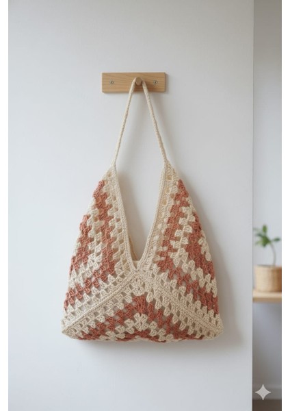 El Yapımı Büyük Boy Kadın Kol Çantası