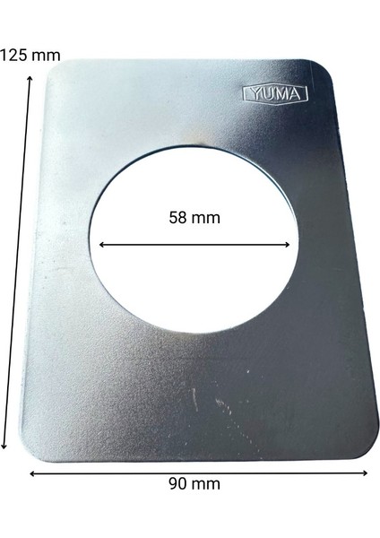 Yuma Parlak Krom Kaplama Çelik Paslanmaz Rozet Aynası Antrasit - Beyaz fiyatları