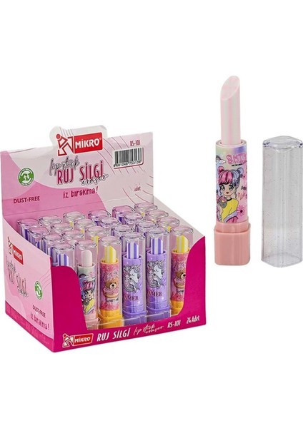 Mikro Renkli Ruj Silgi ( 3 Adet )