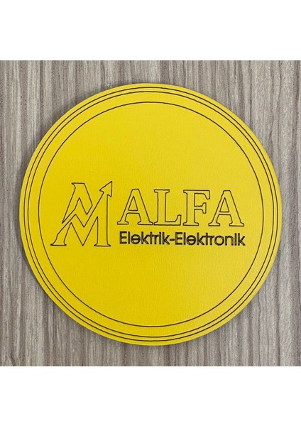 10'lu Kişiye / Şirkete Özel Logolu Bardak Altlığı Seti | Lazer Kesim Kurumsal Hediye | 9 cm fiyatları