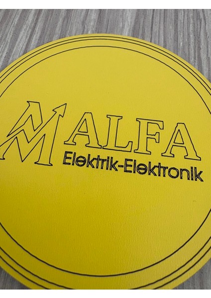 10'lu Kişiye / Şirkete Özel Logolu Bardak Altlığı Seti | Lazer Kesim Kurumsal Hediye | 9 cm modelleri