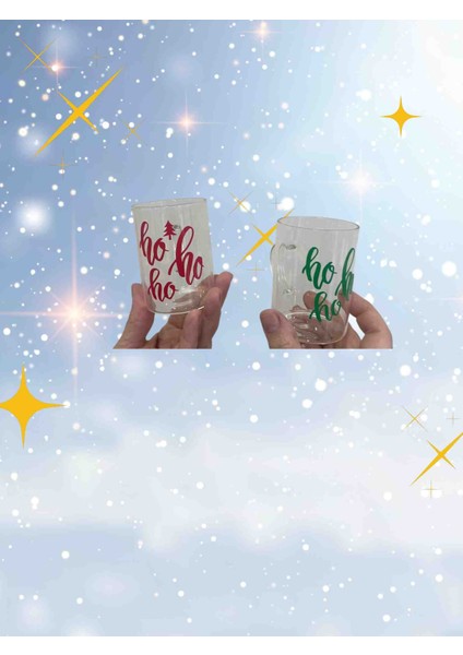 2 Li Ince Cam Noel Yılbaşı Fincan