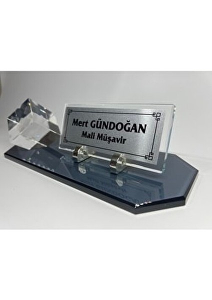 Füme Cam Masa Isimlik ve Cam Içi Mali Müşavirlik Logolu Küp Patlatma fırsatları