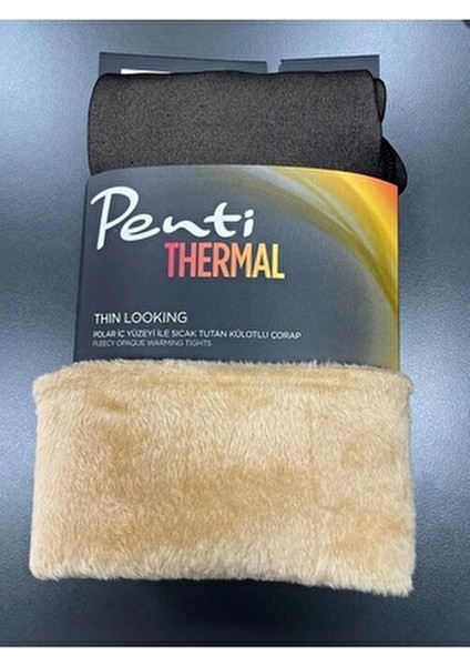 Thin Looking Thermal Külotlu Çorap Siyah L-Xl