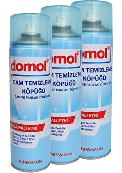 Cam ve Parlak Yüzeyler Için Cam Temizleme Köpüğü 500 ml X3 Adet