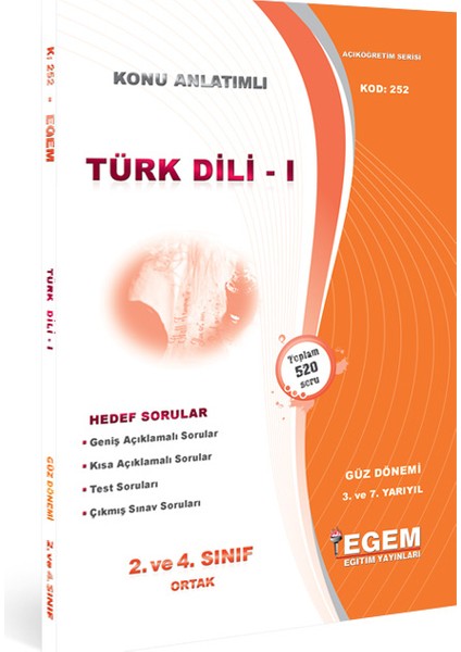 Aöf 2. Sınıf Türk Dili I Güz Dönemi Konu Anlatımlı Soru Bankası