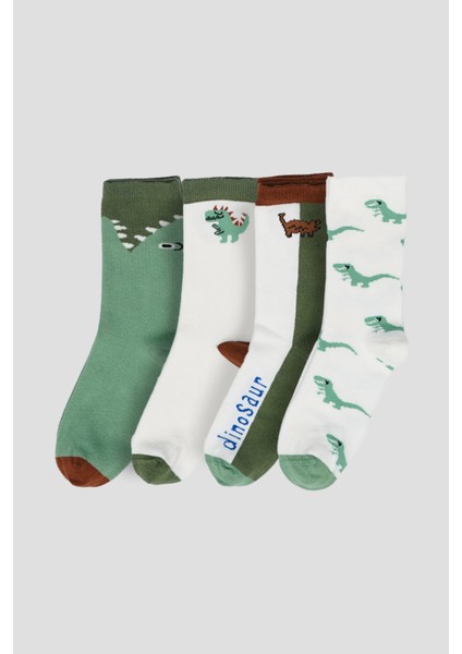 4 Çift Mevsimlik Erkek Çocuk Soket Çorap