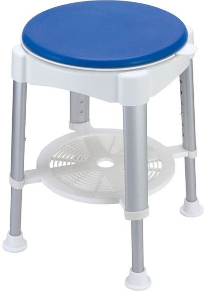 Yüksekliği Ayarlanabilir Duş Taburesi – Kaymaz Ayaklı, 360 Döner Koltuklu