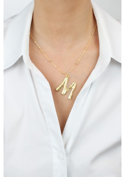 Ince Zincir Harf Kolye M Harfi fiyatları