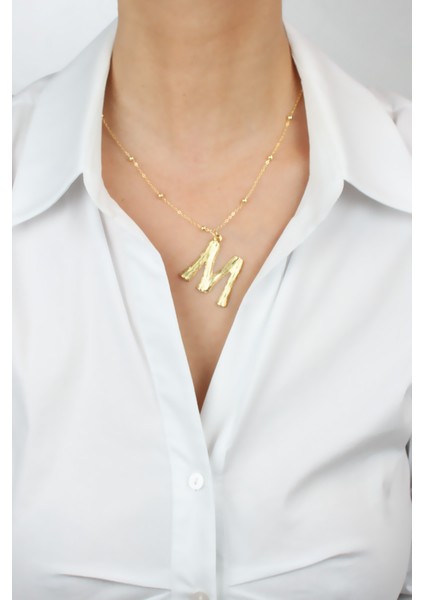 Ince Zincir Harf Kolye M Harfi fırsatları