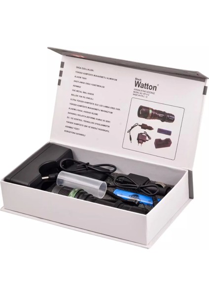 Zoomlu Oto Şarjlı El Feneri WT-012 - Lisinya fiyatları