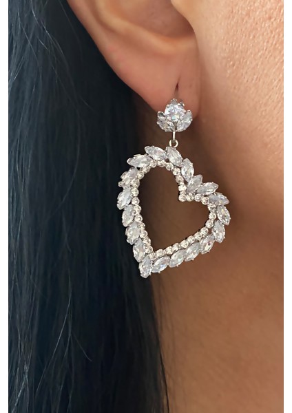 Damla Kristal ve Zirkon Taşlı Abiye Küpe modelleri