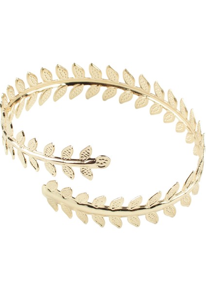 Çift Yaprak Detaylı Gold Renk Kol Üstü Bileklik fiyatları