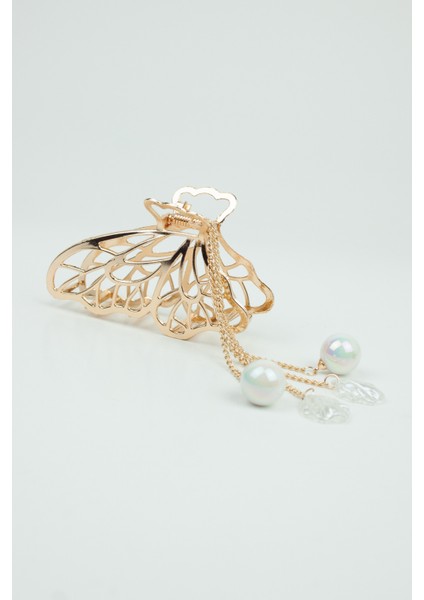 Inci Sallantılı Kelebek Figür Mandal Toka