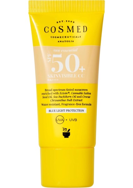 Cosmed Renkli Güneş Koruyucu Krem SPF50 30 ml