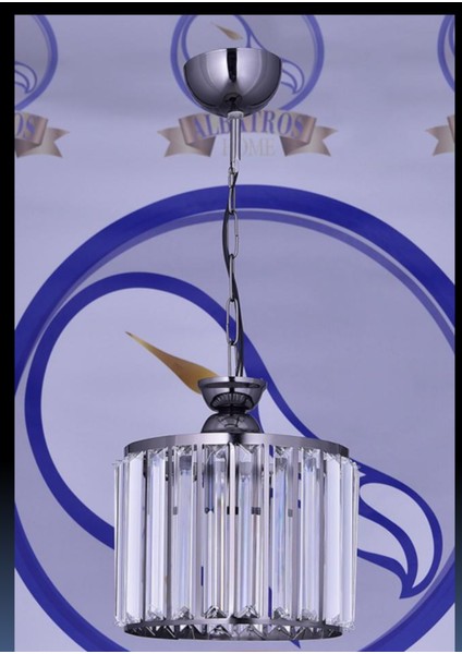 Tekli Kristal Avize Açelya Krom