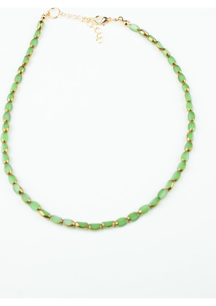 Gold Detay Yeşil Kristal Kolye fiyatları