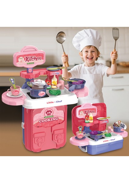 Mutfak Oyun Seti 2’si 1 Arada Taşınabilir Sırt Çantası indirimleri