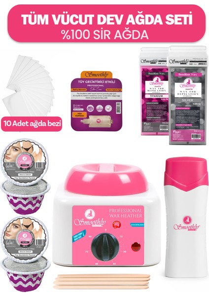 Tüm Vücut Dev Ağda Seti | Penta Ağda, Ağda Makinesi | Kartuş Ağda Seti ,tüy Seyreltici Ağda Yağı