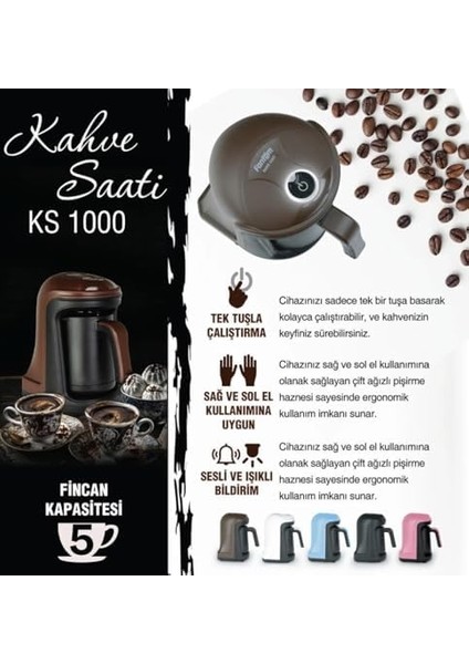 Köpüklü Pro IH32045 Otomatik Türk Kahve Makinası, Susuz, Siyah Beyaz fiyatları