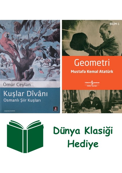 Kuşlar Divanı + Geometri + Dünya Klasiği Hediye