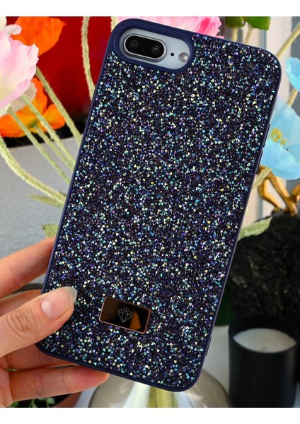 Iphone 6 Plus 7 Plus ve 8 Plus Uyumlu Elmas Tasarımlı Taşlı Işıltılı Parlak Pırlanta Silikon Kılıf fiyatları