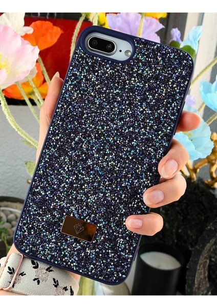 Iphone 6 Plus 7 Plus ve 8 Plus Uyumlu Elmas Tasarımlı Taşlı Işıltılı Parlak Pırlanta Silikon Kılıf modelleri