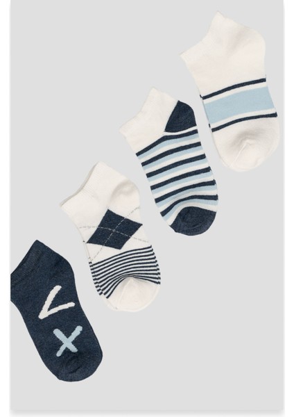 4 Çift Yazlık Pamuklu Erkek Çocuk Patik Çorabı fırsatları