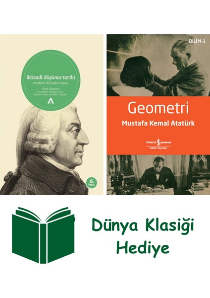 Iktisadi Düşünce Tarihi + Geometri + Dünya Klasiği Hediye