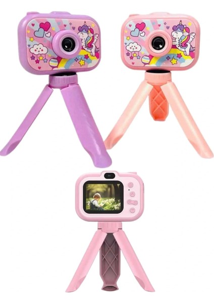Çocuklara Özel Ayaklı Mini Fotoğraf Makinesi Dijital LCD Ekran fırsatları
