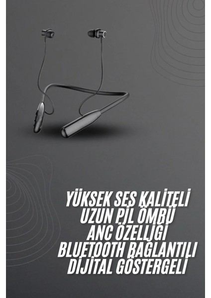 100 Saat Bluetooth Kulaklık Dijital Göstergeli Anc Özelliği Kablolu fiyatları