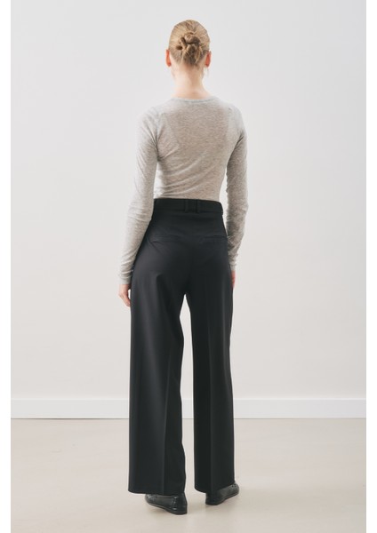 Classıc Pileli Pantolon Siyah