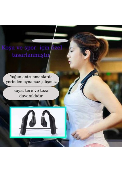 Kemik Iletimli Bluetooth 5.0 Kulaklık – Su Geçirmez Ipx5 Kablosuz Mikrofonlu Spor Kulaklık fiyatları
