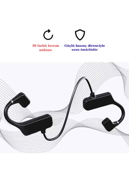 Kemik Iletimli Bluetooth 5.0 Kulaklık – Su Geçirmez Ipx5 Kablosuz Mikrofonlu Spor Kulaklık modelleri