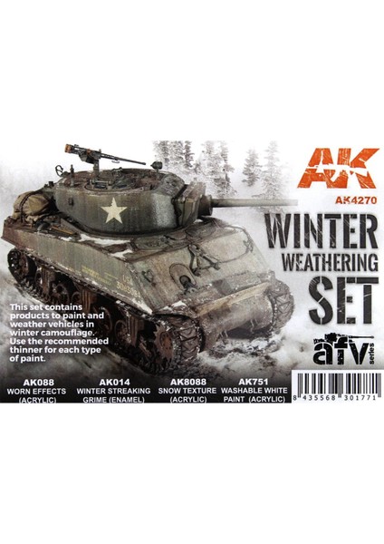 AK 4270 4 lü Kış Efekti, Model Boyası Seti