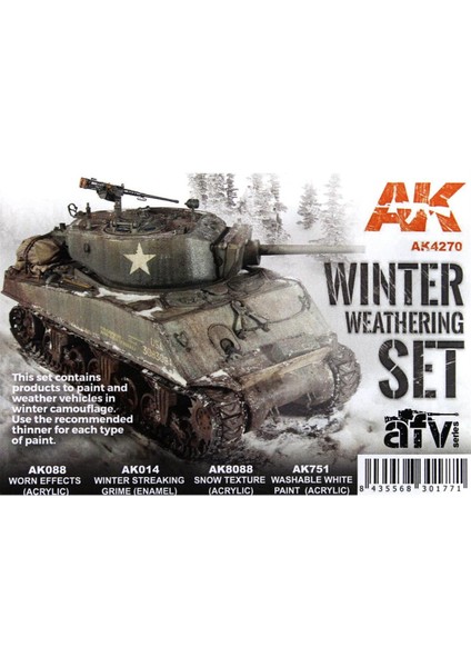 AK 4270 4 lü Kış Efekti, Model Boyası Seti