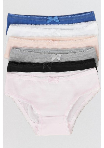 Kız Çocuk Pamuklu 3'lü Slip Set K128375 Mavi modelleri