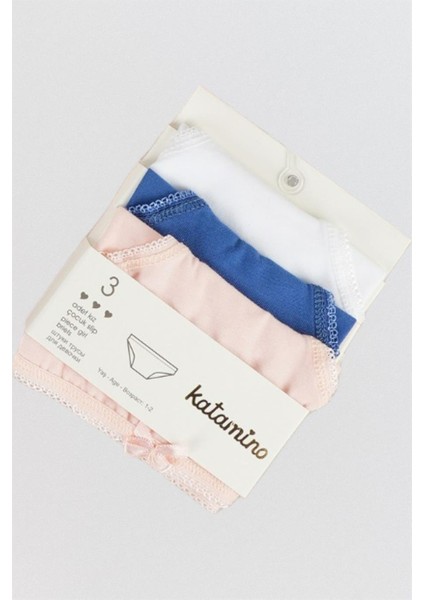 Kız Çocuk Pamuklu 3'lü Slip Set K128375 Mavi fırsatları