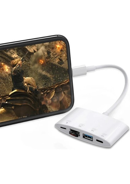 Ally NK-1040 4in1 Iphone Lightning To USB Kamera ADAPTÖRÜ-(5775) - ?35?83E1-0G6335