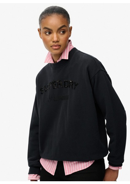 Siyah Kadın Sweatshırt W2012455A modelleri