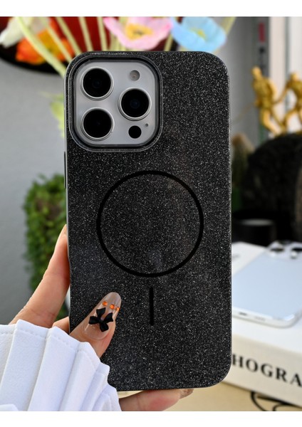 Iphone 14 Promax Uyumlu Glitter Magsafe Özellikli Şeffaf Baskılı Kılıf modelleri