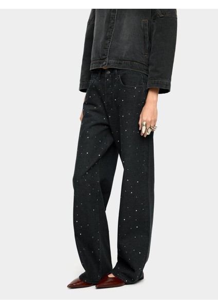 Taş Detaylı Denim Pantolon fiyatları