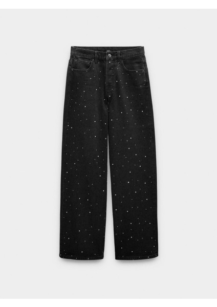 Taş Detaylı Denim Pantolon indirimleri